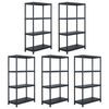 vidaXL Lagerregale 5 Stk. Schwarz 60 x 30 x 138 cm Kunststoff