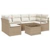 vidaXL Gartensofa-set 7 stk. 6-Sitzanzahl Beige und Creme Poly-Rattan