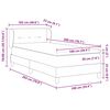 vidaXL Boxspringbett mit Matratze Schwarz 100 x 200 cm Stoff