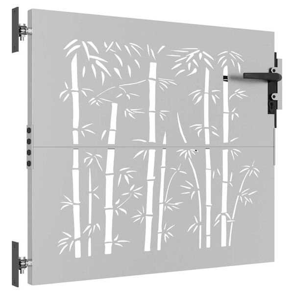 vidaXL Gartentor 85x75 cm Cortenstahl Bambus-Design