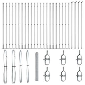 vidaXL Zaunpfosten Silber