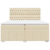 vidaXL Boxspringbett mit Matratze Creme 200x200 cm Stoff
