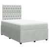 vidaXL Boxspringbett mit Matratze Hellgrau 120x200 cm Samt
