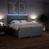 vidaXL Boxspringbett mit Matratze Hellgrau 200x200 cm Stoff