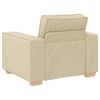 vidaXL Sofa 3 pcs Creme Leinenmischgewebe