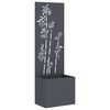 vidaXL Garten Sichtschutz-Leinwand Floral Anthrazit 50 x 150 cm