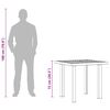 vidaXL Gartentisch Anthrazit 80x75x72 cm Kunststoff