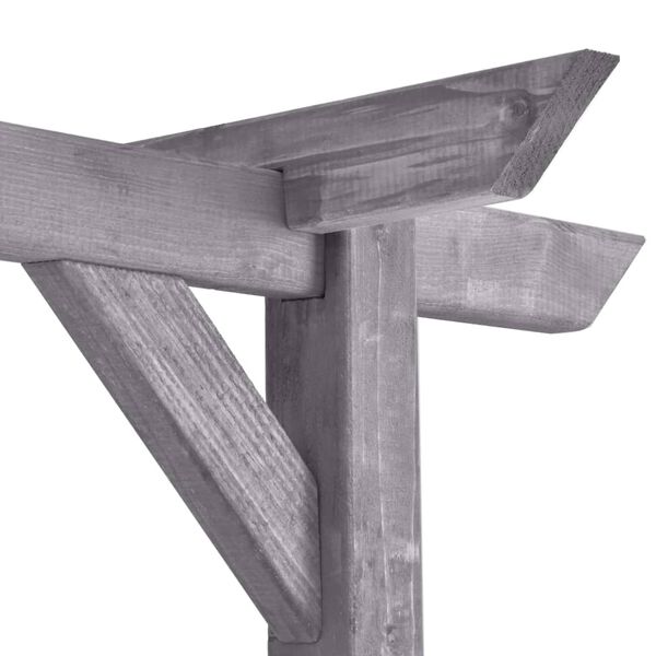 vidaXL Garten-Pergola Grau 200x40x205 cm Impr&auml;gniertes Kiefernholz