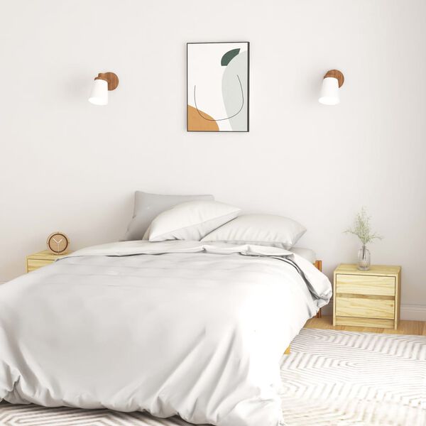 vidaXL Nachtschr&auml;nke 2 Stk. 40x30,5x35,5 cm Massivholz Kiefer