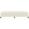 vidaXL Bett mit Matratze Creme 200 x 200 cm Kunstleder