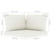 vidaXL Gartensofa 4-Sitzer mit Kissen in Creme