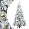 vidaXL K&uuml;nstlicher klappbarer Weihnachtsbaum Wei&szlig; 240 cm PE und PVC
