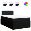 vidaXL Boxspringbett mit Matratze Schwarz 120x190 cm Stoff
