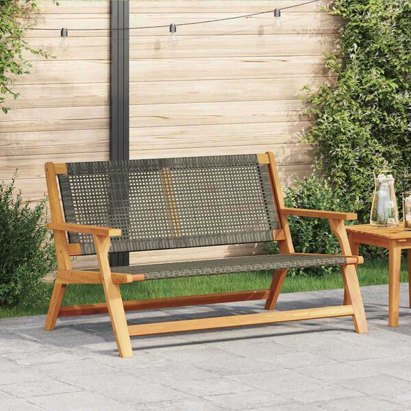 vidaXL Gartenmöbel Grau 122 x 78 x 73cm Massivholz Akazie