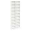 vidaXL CD Regal 2 Stk. Wei&szlig; 33 x 23,5 x 175 cm Holzwerkstoff