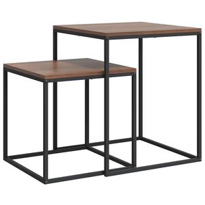 vidaXL Couchtisch-Set 2-tlg. Holzwerkstoff und Metall