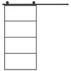 vidaXL Schiebet&uuml;r mit Beschlag 102,5x205 cm ESG-Glas & Aluminium
