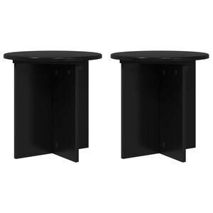 vidaXL Pflanzenst&auml;nder 2 pcs Schwarz 40 x 40 x 40 cm Holzwerkstoff