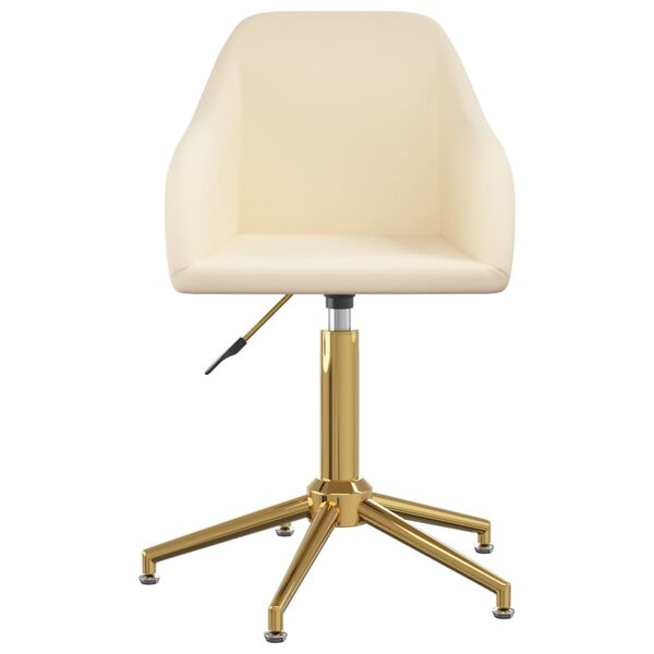 vidaXL Esszimmerst&uuml;hle 4 Stk. Drehbar Creme Samt