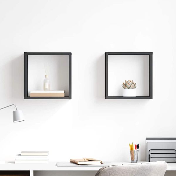 vidaXL W&uuml;rfelregale 2 Stk. Grau 30x15x30 cm