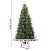 vidaXL K&uuml;nstlicher klappbarer Weihnachtsbaum Gr&uuml;n 240 cm PE und PVC