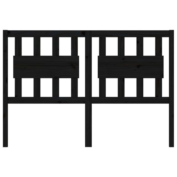 vidaXL Kopfteil Schwarz 140,5x4x100 cm Massivholz Kiefer