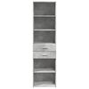 vidaXL Highboard Betongrau 50x42,5x185 cm Holzwerkstoff