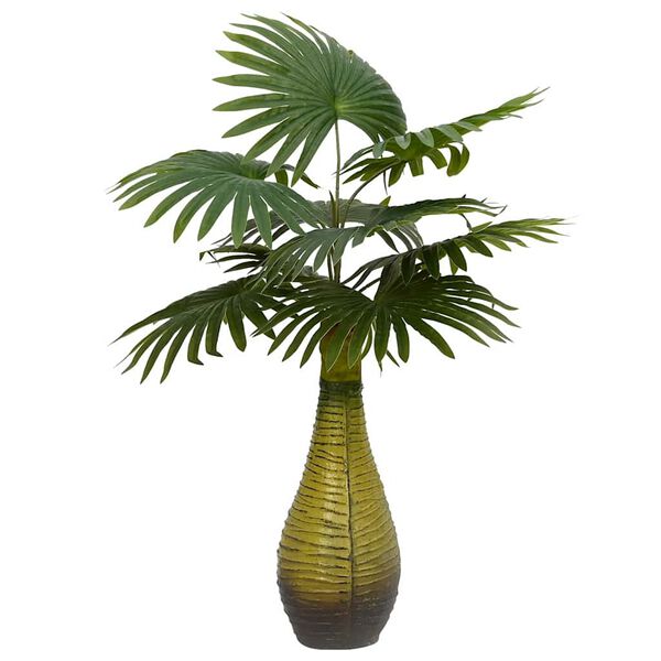 vidaXL Palme K&uuml;nstlich 9 Bl&auml;tter 65 cm Gr&uuml;n