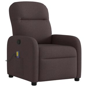 vidaXL Massagesessel Dunkelbraun Stoff