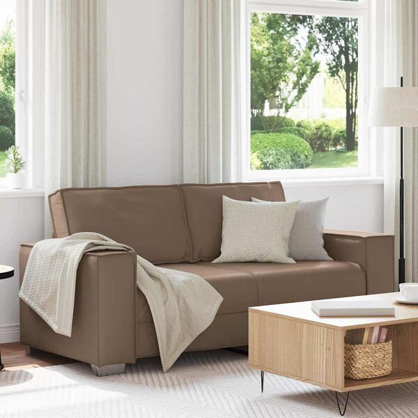 vidaXL Sofa 140cm Cappuccino Stoff