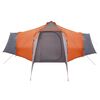 vidaXL Tipi Zelt mit Dach Grau und Orange 492 x 492 x 275 cm Stoff