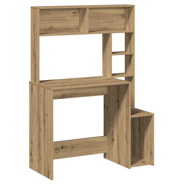 vidaXL Schreibtisch mit Regal Artisan-Eiche 100x45x140cm Holzwerkstoff