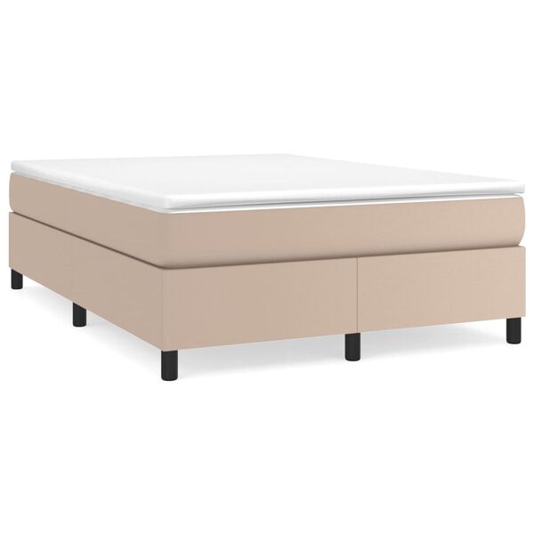 vidaXL Boxspringbett Matratze Cappuccino-Braun 180x200 cm Kunstleder