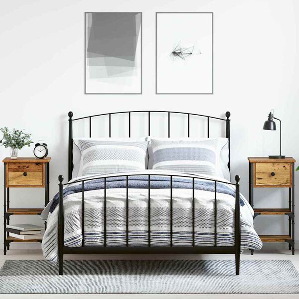 vidaXL Nachttisch mit Schubladen 2 pcs Braun 33,5 x 36 x 70 cm