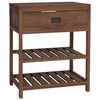 vidaXL Badezimmerschrank Natur 60 x 45 x 75 cm Massivholz Teak