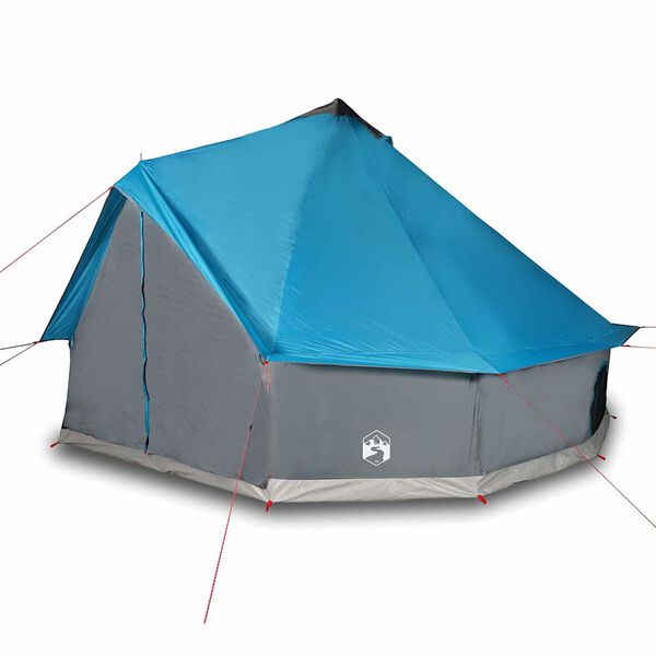 vidaXL Tipi-Familienzelt 12 Personen Blau Wasserdicht