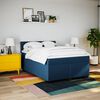vidaXL Boxspringbett mit Matratze Blau 160x200 cm Stoff