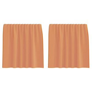 vidaXL Voile Vorh&auml;nge mit Stangentaschen 2 Stk. Terrakotta