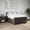 vidaXL Boxspringbett mit Matratze Dunkelbraun 140x190 cm Stoff