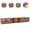 vidaXL TV-Schrank mit LED-Leuchten Altholz-Optik 260x35x40 cm