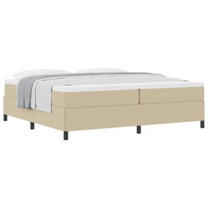 vidaXL Boxspringbett Grau-Gr&uuml;n 200 x 200 cm Cordstoff