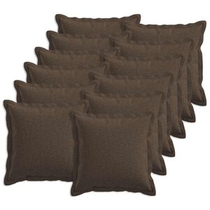 vidaXL Kissenbezug 12 stk. HOUTEN Taupe 40 x 40 cm Kunstleinen