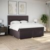 vidaXL Boxspringbett mit Matratze Dunkelbraun 180x200 cm Stoff
