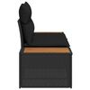 vidaXL Gartensofa Schwarz 184 x 62 x 85cm Poly-Rattan