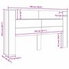vidaXL Kopfteil Schwarz Eichen-Optik 180 x 17 x 104,5 cm Holzwerkstoff
