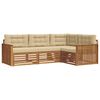 vidaXL Outdoor-Sofagarnitur 4 stk. Natur und Beige