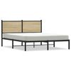 vidaXL Metallbett ohne Matratze Sonoma-Eiche 137x190 cm
