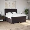vidaXL Boxspringbett mit Matratze Dunkelbraun 180x200 cm Stoff