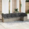 vidaXL Gartensofa-set Hellgrau Poly-Rattan