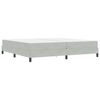 vidaXL Boxspringbett mit Matratze Hellgrau 200 x 200 cm Stoff